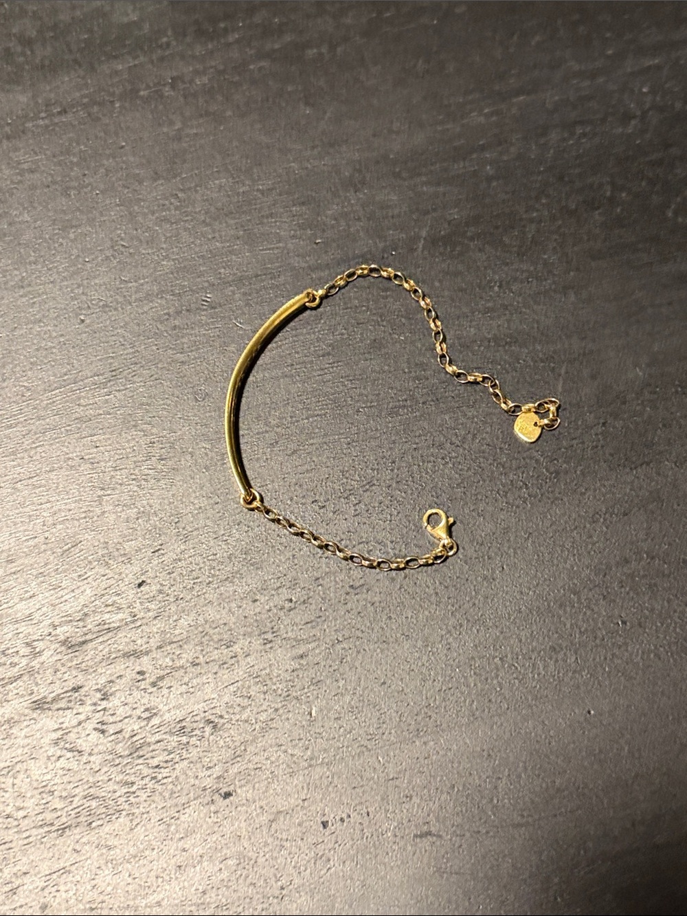 Thomas Sabo Gold Curved Bar Chain Bracelet